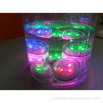 CE&RoHS LED submersible light changecolor IP68 round or flower shape